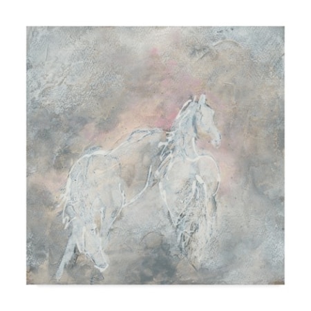 Chris Paschke 'Blush Horses II' Canvas Art,18x18